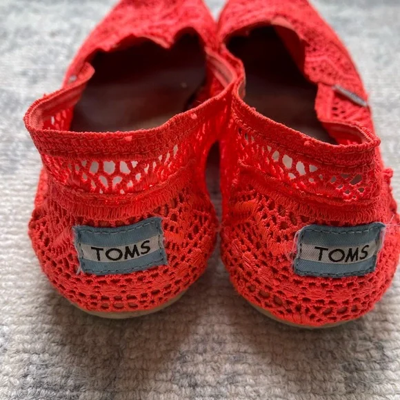 Bright orange crochet Tom sneakers - Picture 4 of 6